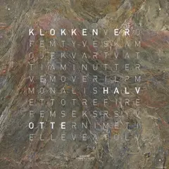 Front view of QLOCKTWO EARTH 45 Creator's Edition Glintscape wall clock sedimentary rock front cover