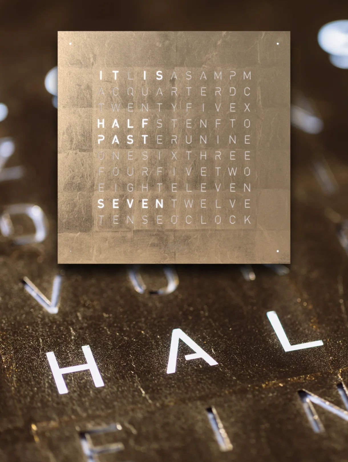 QLOCKTWO EARTH 45 CREATOR'S EDITION MOON GOLD