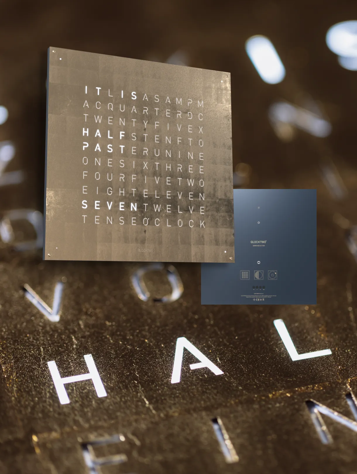 QLOCKTWO EARTH 45 CREATOR'S EDITION MOON GOLD