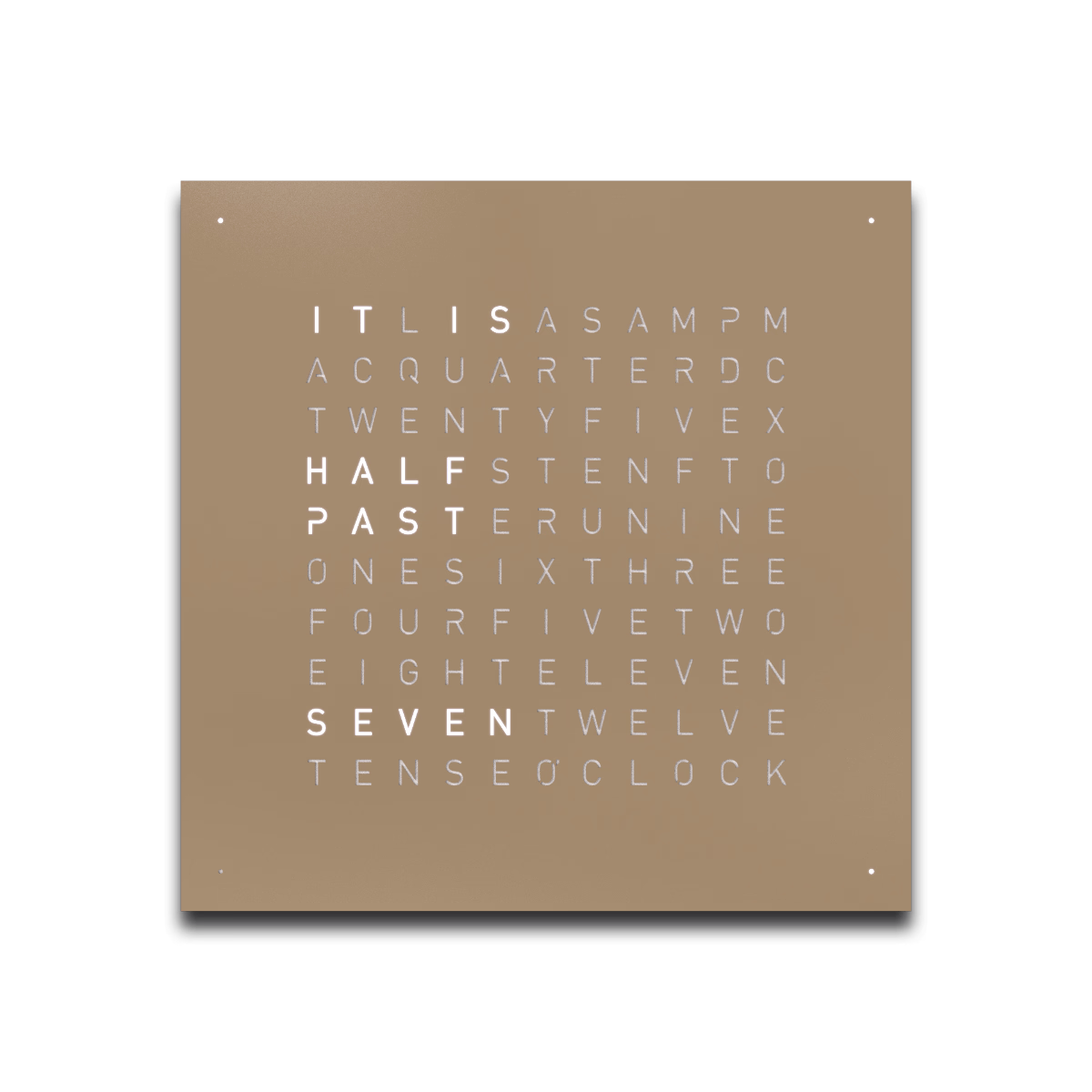 QLOCKTWO EARTH 45 HAZELNUT