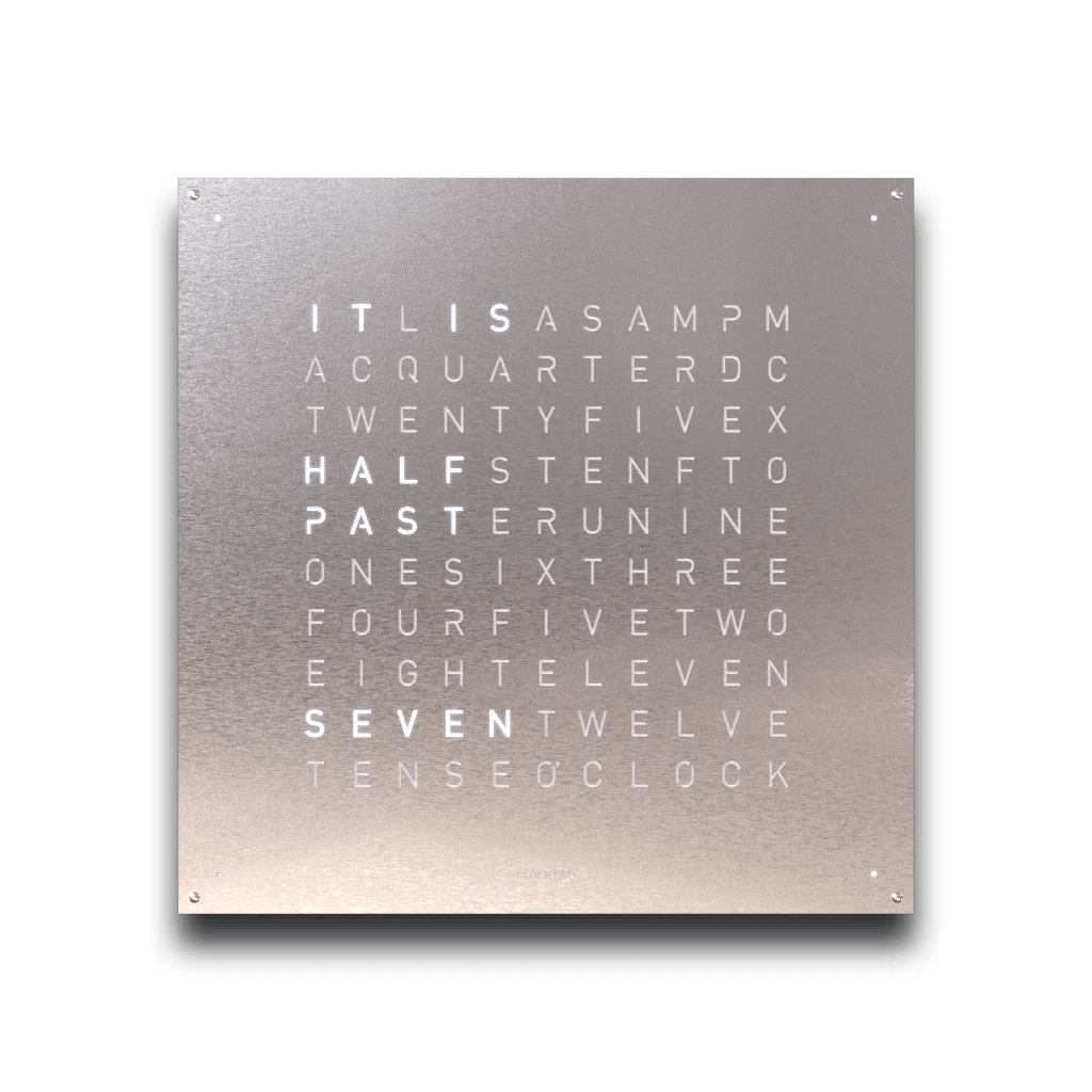 QLOCKTWO EARTH 90 STAINLESS STEEL